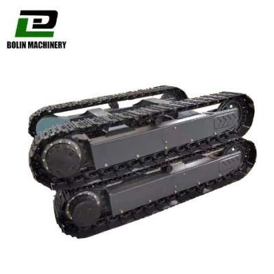 0.5t - 120t Black Steel Custom Tracked Chassis Undercarriage with High Carrying Capacity