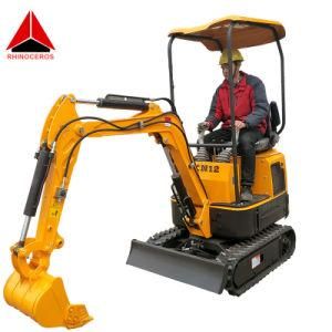 Rhinoceros Xn12 New Hydraulic Mini Crawler Amphibious Excavator with Eaton Traveling Motor