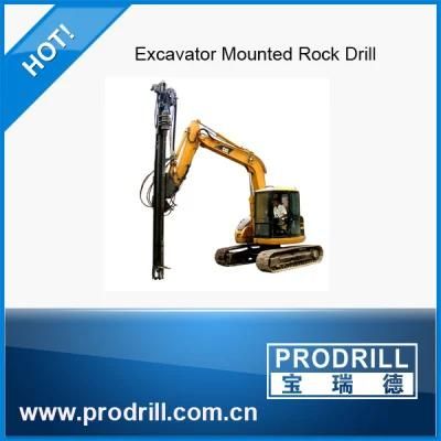 Prodrill Excavator Mounted Dill Rig Machine Pd90 for Mining Construction