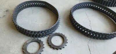 Small Rubber Track for Robot with Customized Drive Sprockets /Pulleys