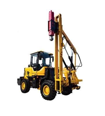 Pulling Deep Drilling Hole Hydraulic Guardrail Pile Driver