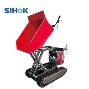 Scissor Lift Gasoline Engine Mini Dumper 0.5t Crawler Dumper for Sale