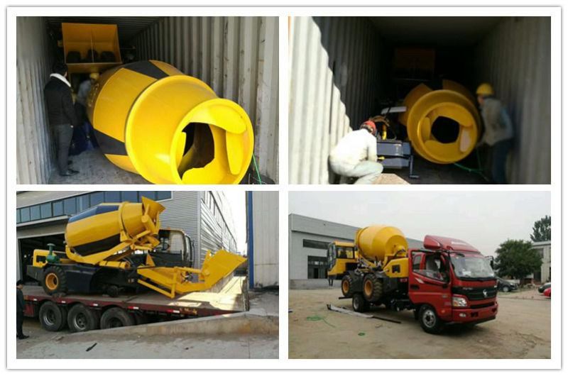 3.5m3 Green Color Concrete Feeding Mixer Truck with Auto Add Water