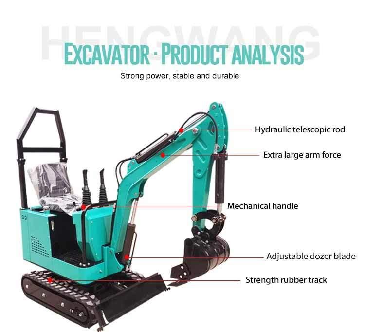 CE EPA Excavator Small Mini Excavator for Farm Digger