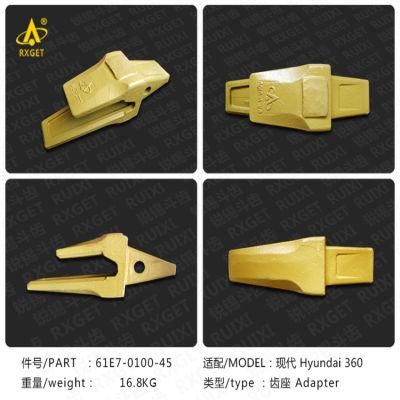 6ie7-0100 Hyundai R360 Series Bucket Adapter, Construction Machine Spare Parts, Excavator and Loader Bucket Tooth and Adapter