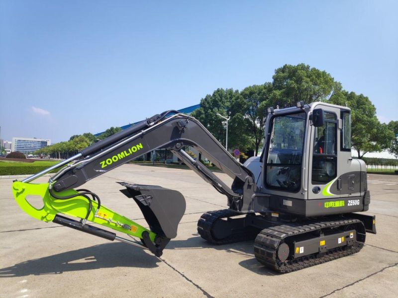 6 Ton Kubota Zoomlion Ze60e-10 Mini Tractor Crawler Excavator with Cheapest Price