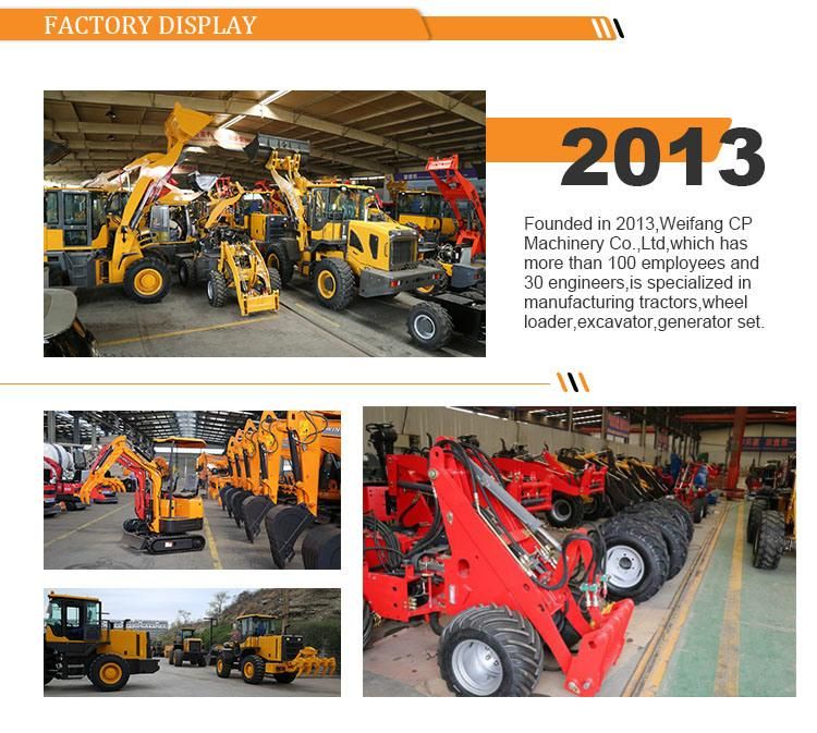 China Heavy Equipment Articulated Wheel Mini Dumper Loader 4 in 1 Bucket Attachments