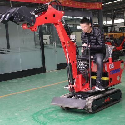 800kg 0.8 Ton Hydraulic Mini Digger Small Household Excavator with Competitive Prices for Sale