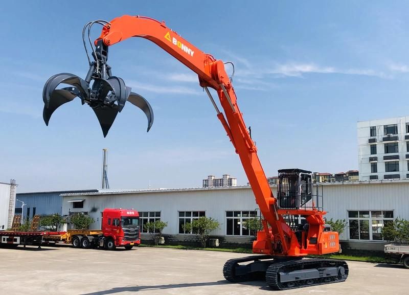 Bonny Offical Large Material Handler with Orange-Peel Grab/ Clamshell Bucket/ Wood Timber Log Grab/ Lifting Magnet Devices