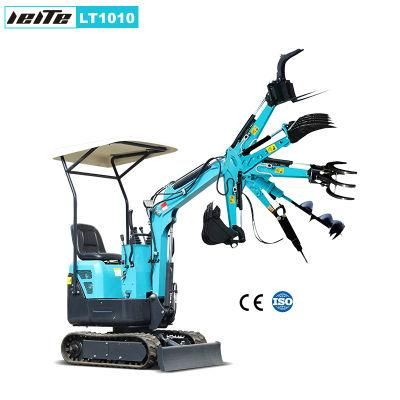 China CE Sale Mini Excavator 1 Ton Designed Digging Machine Multi-Function Small Hydraulic Crawler Excavator