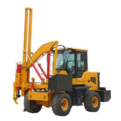 Chinese Factory Highway Guardrail Wheeled Pile Driver for Sale