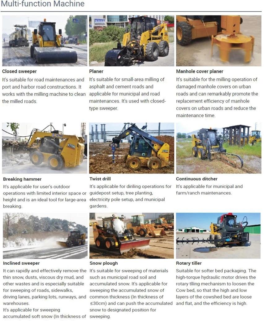 Hot Sale Skid Steer Loader Xc760K Multifunction Skid Steer Track Loader Price (more models for sale)