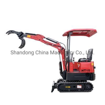 High Quality Hightop 1t Mini Excavator for Construction Works