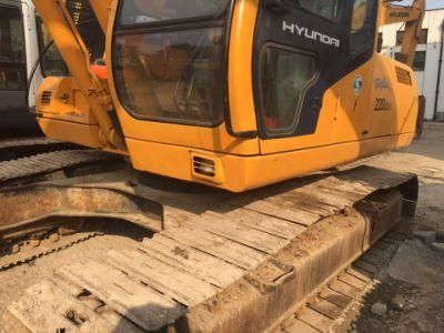 Used Hyundai 60/80/110/150/210/215/220/225/305 Crawler Excavator with Hydraulic Breaker Line and Hammer in Good Condition