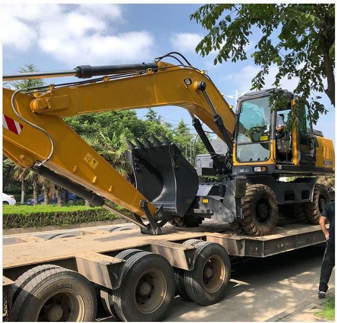 Medium Size Chinese High Quality 15ton Wheel Excavators with Diesel Engine