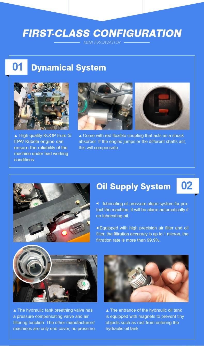 EPA Engine Hot Selling Mini Digger Chinese 900kg Mini Excavator Ht10