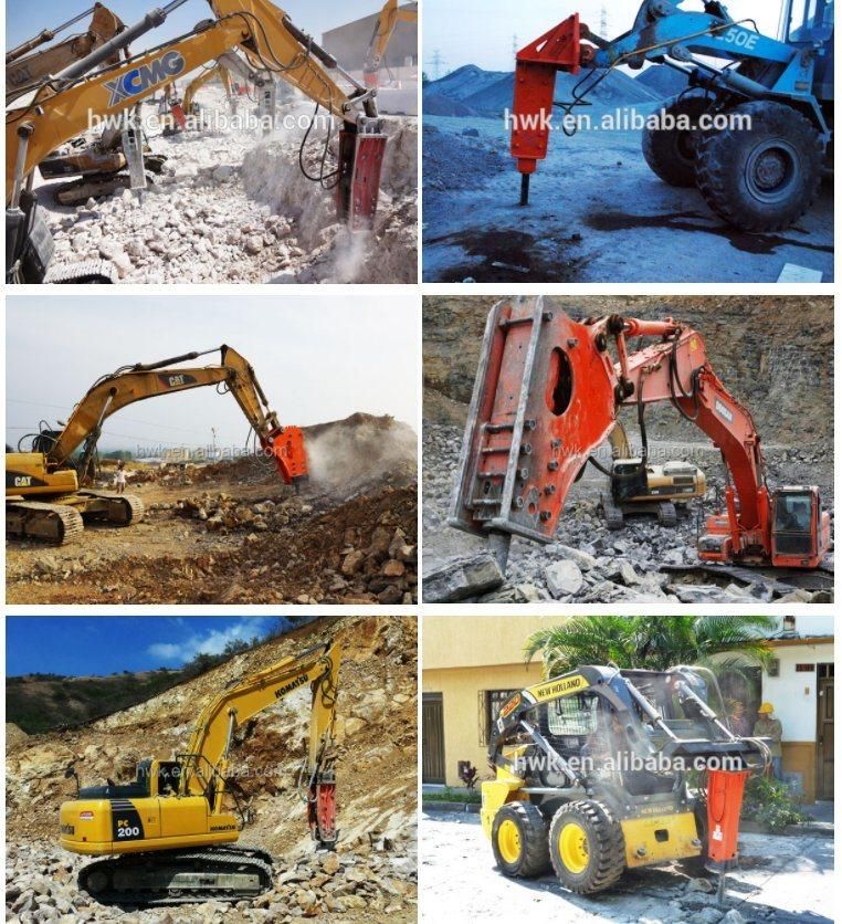 Chisel 100 mm Silenced Hydraulic Rock Breaker for Demolition