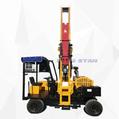 Road Helical Pile Driver Attachment for Highway Guardrail Construction