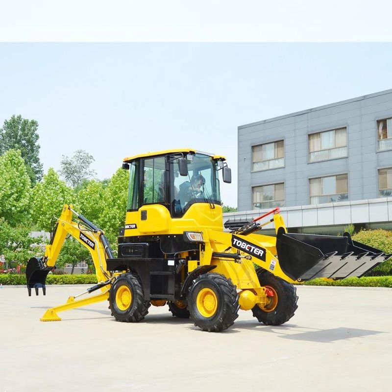 Manufacturer 4X4 Wheel Towable Mini Backhoe Loader with Cheap Price
