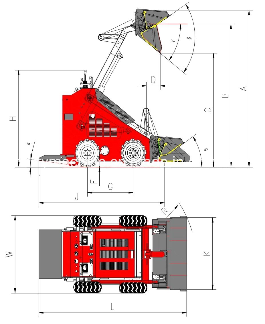 Farm Work Loader Cheap Price Small Mini Skid Steer Loader for Sale