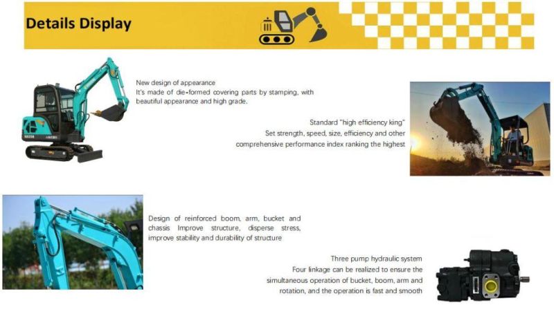 China Factory Direct Sale SD25b Mini Digger Crawler Mini Excavator
