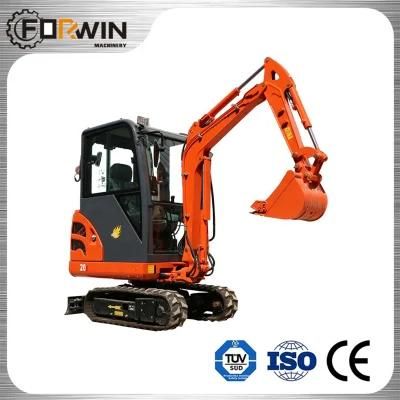 Construction Machinery Equipment Fw20b Mini and Small Hydraulic Backhoe Rubber Crawler Belt Track Excavators for Sale