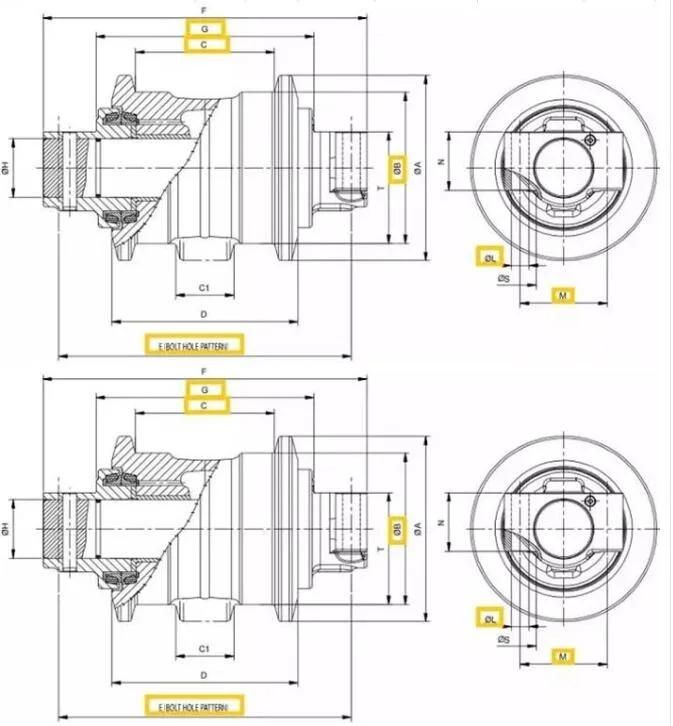 Factory Direct Sale High Quality Spare Parts Bottom Roller PC60 PC75 PC100 Excavator Track Roller