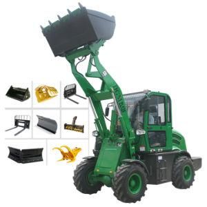 CE Small Compact Wheel Loader for Sale with Good Price (Z12 1.2 ton 0.6m3 bucket)