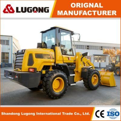 Chinese Factory Lugong Supplier Compact/Mini/Small Wheel Loader 2t CE with Large Bucket for Farm