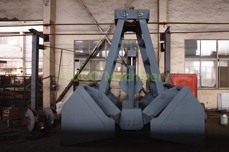 Crane Discharging Clamshell Grab Bucket with Remote Control System