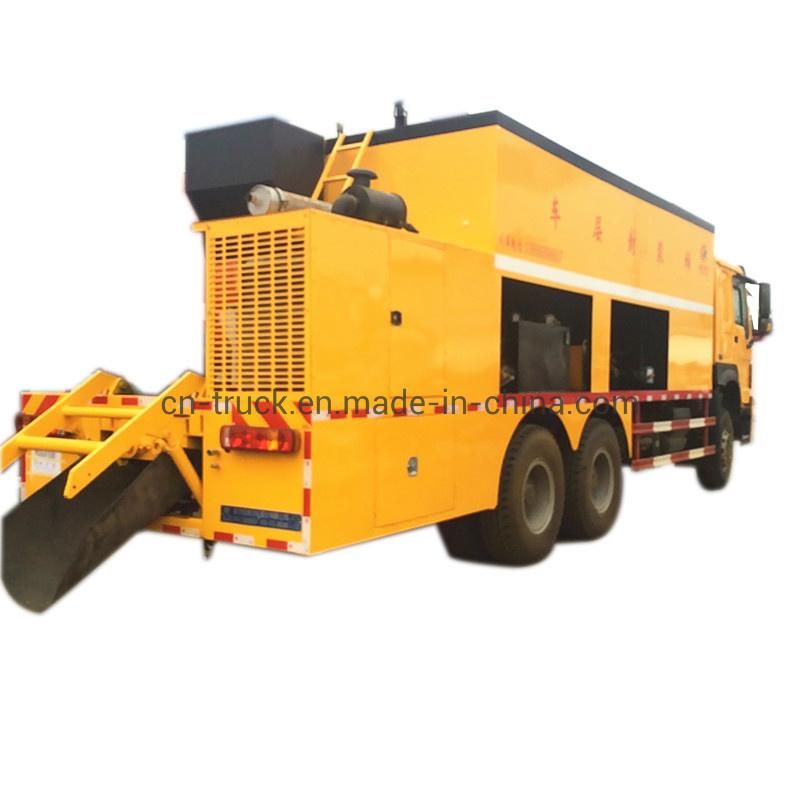 Sino HOWO Middle Size Asphalt Chip Sealer Truck Slurry Seal