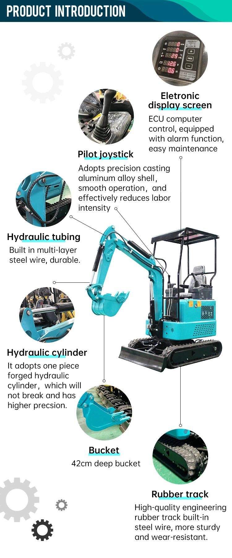 New Crawler Huaya China High Quality Mini Excavator Import Excavators