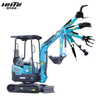 Factory Shipping 1 Ton Hydraulic Mini Excavator at Retail Price Joystick Control Micro Excavator