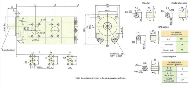 Engineering Machinery Industry Hydraulic Gear Pump