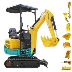 China 2ton 1ton 3ton Mini Excavator with Cabin and Steel Track for Sale