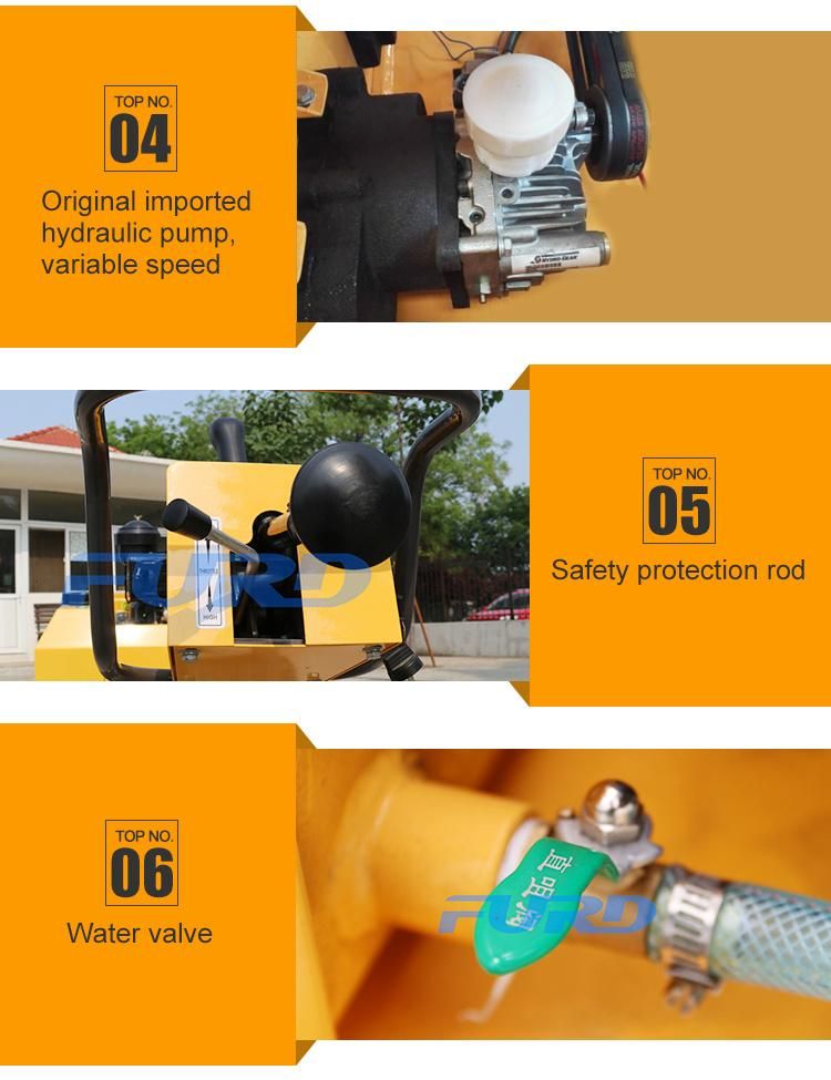 Walk Behind Roller Compactor Small Vibratory Roller Vibratory Drum Roller Fylj-S600c