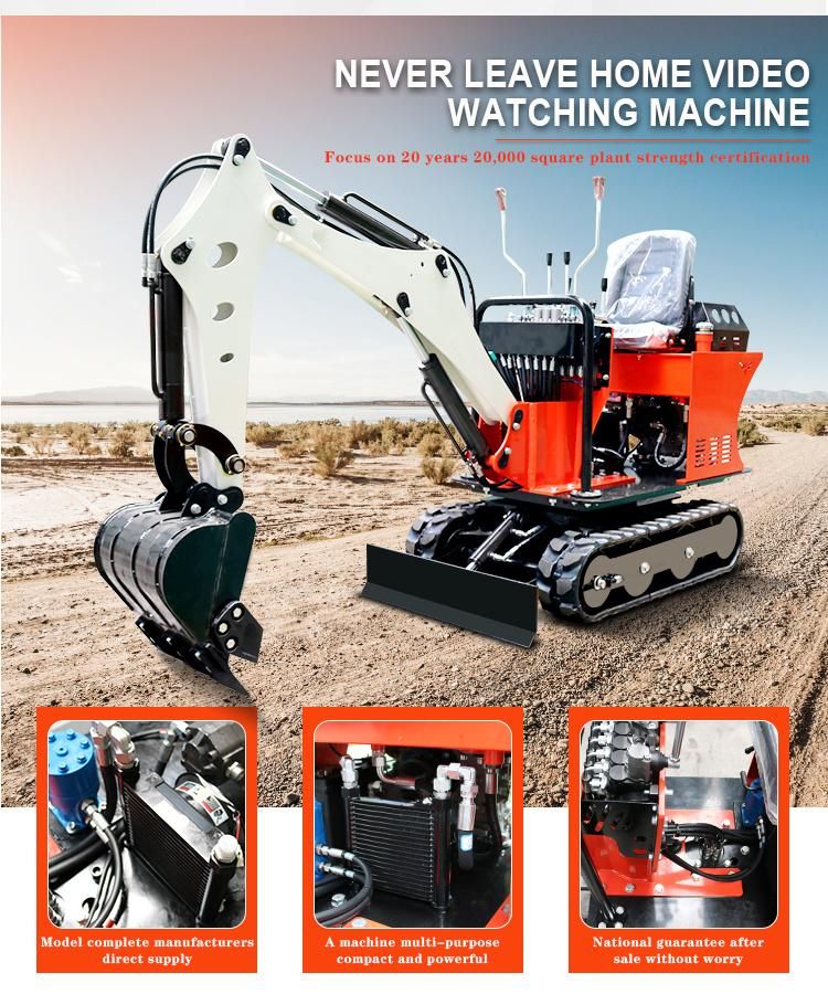 0.8ton Factory Supply Micro Mini Hydraulic Crawler Excavator with Bucket