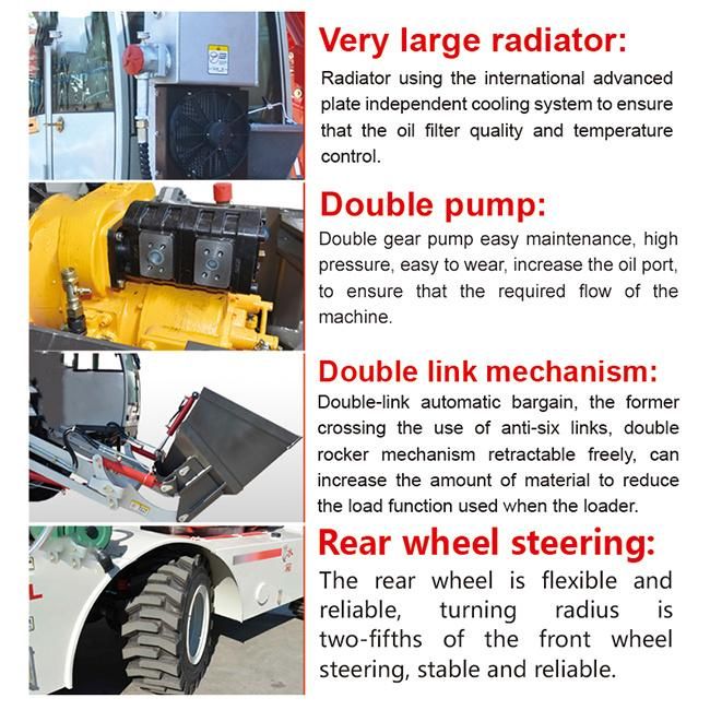 4.0m3 Articulated Chassis Mini Small Mobile Self Loading Concrete Cement Mixer Construction Mixing Machine Machinery Truck