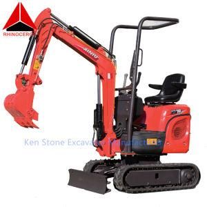 Rhinoceros Xn10-8 Single Gear Pump 7.5kw/8.2kw/10.2kw Mini Bucket Excavator with High Quality