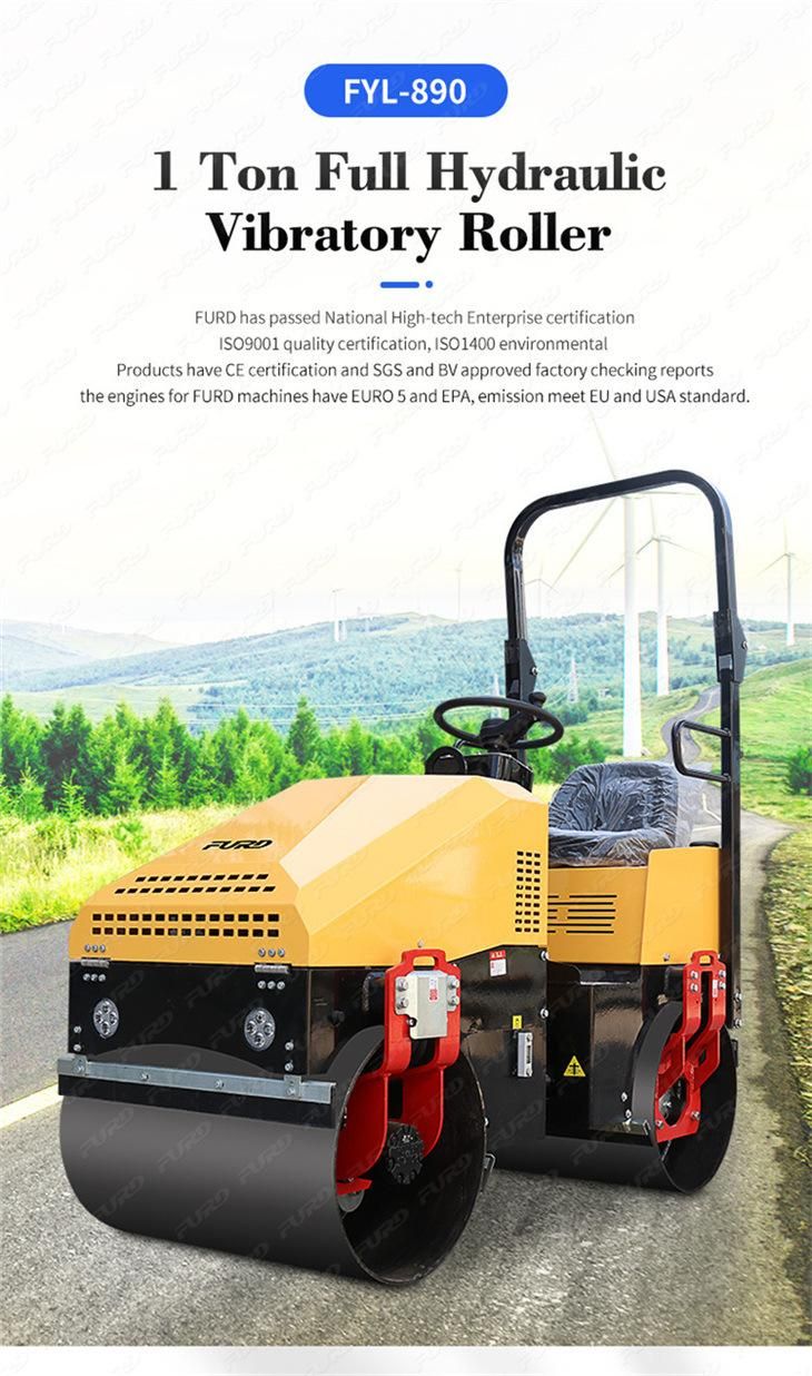 1 Ton Baby Road Roller Asphalt Road Compactor Roller for Sale