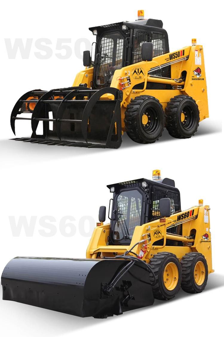 Hydraulic Skid Steer Loader Ws50 with Bucket for Sale in China