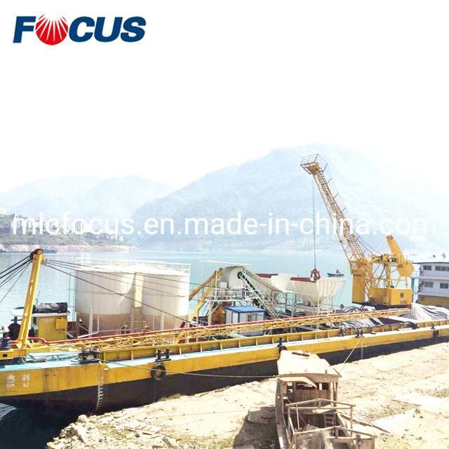 60m3/H Barge Mounted Floating Concrete Batching Plant for Sale