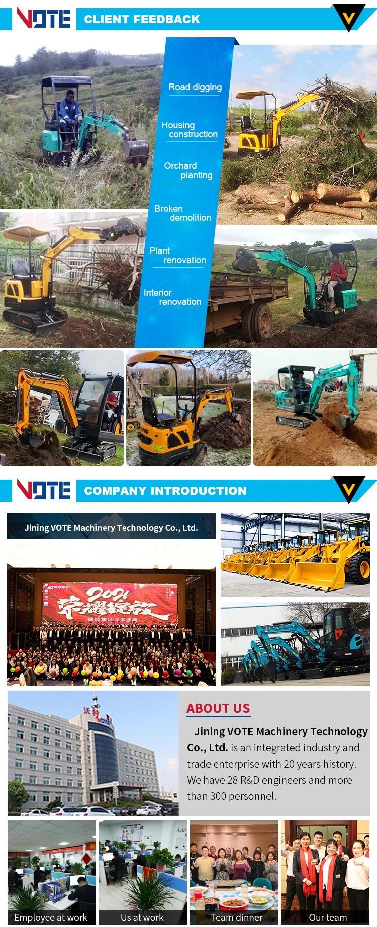 CE EPA 1000 Kgs Mini Excavator 1 Ton 2 Ton 3 Ton Micro Small Digger with Rubber Track Fast Delivery Home Delivery