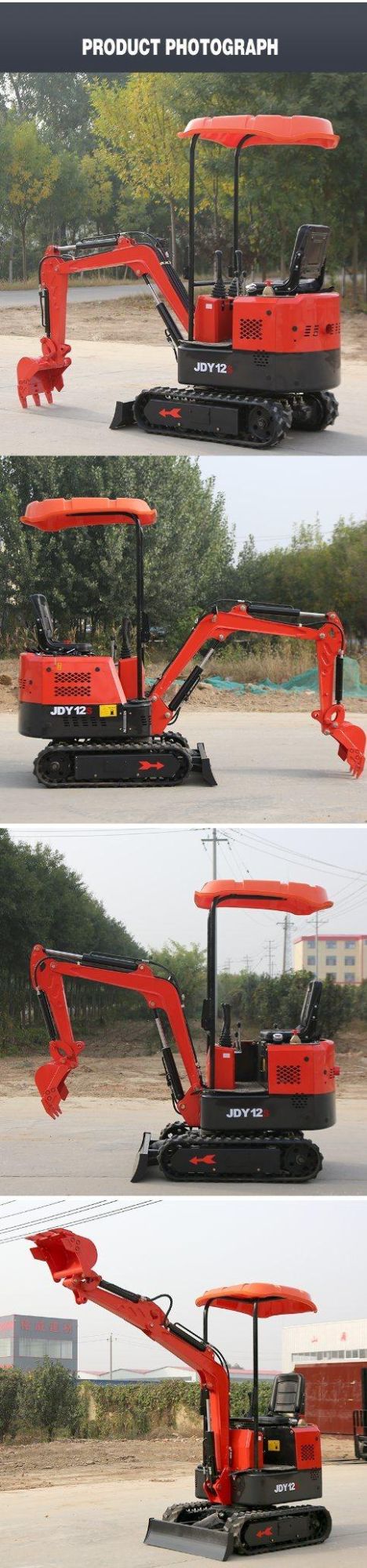 EPA CE 1200kg 1.2ton Mini Crawler Excavator for Sale