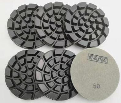 4 Inch Resin Four Segments Grinding Disc Plate Concrete Floor Polishing Pad Abrasive Grinding Wheel for Stone