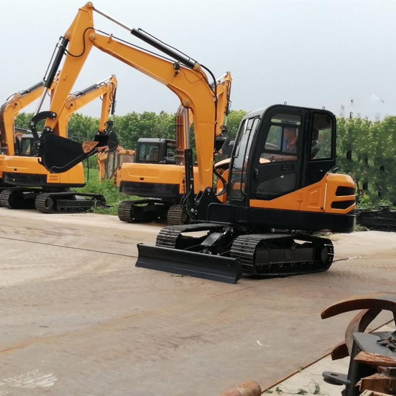 6.5 Ton Small Digger Hydraulic Crawler Excavator Mini Excavator with 0.21cbm Bucket