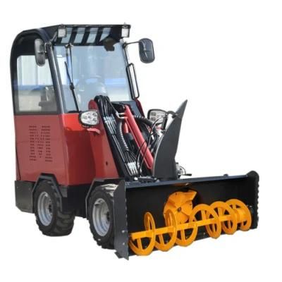 China Mini Compact Hydraulic Skid Steer Telescopic Loader M906 with Snow Blower for Sale