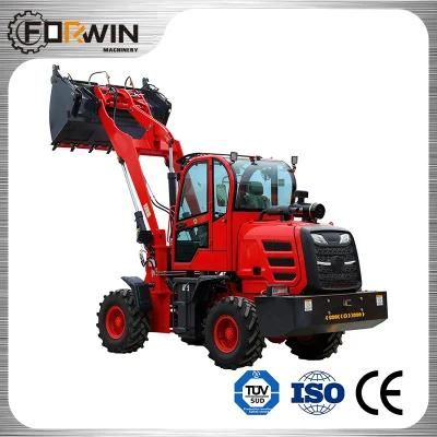 Factory Outlet Small Wheel Loader Price with Snow Bucket with Wings/Digger 1.2tons/0.6m&sup3; Fw912c Front Loader for Sale