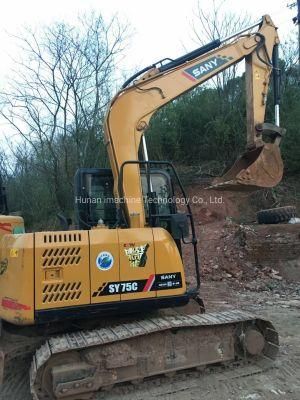 Secondhand Heavy Equipment Construction Machine Sy75 Small Excavator High Quality for Sale