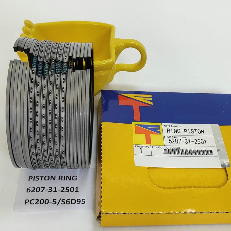 High Quality Diesel Engine Mechanical Parts Piston Ring 6207-31-2501 for Excavator Parts PC200-5 Engine Parst S6d95 Generator Set